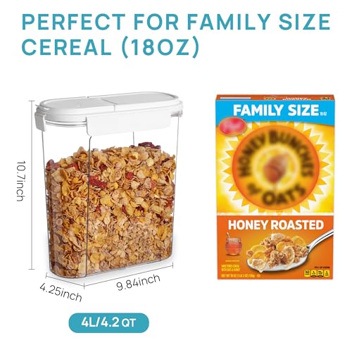 Vtopmart Airtight Cereal Containers Set for Kitchen & Pantry Storage
| Vtopmart 3 PCS Plastic Food Storage Container wi